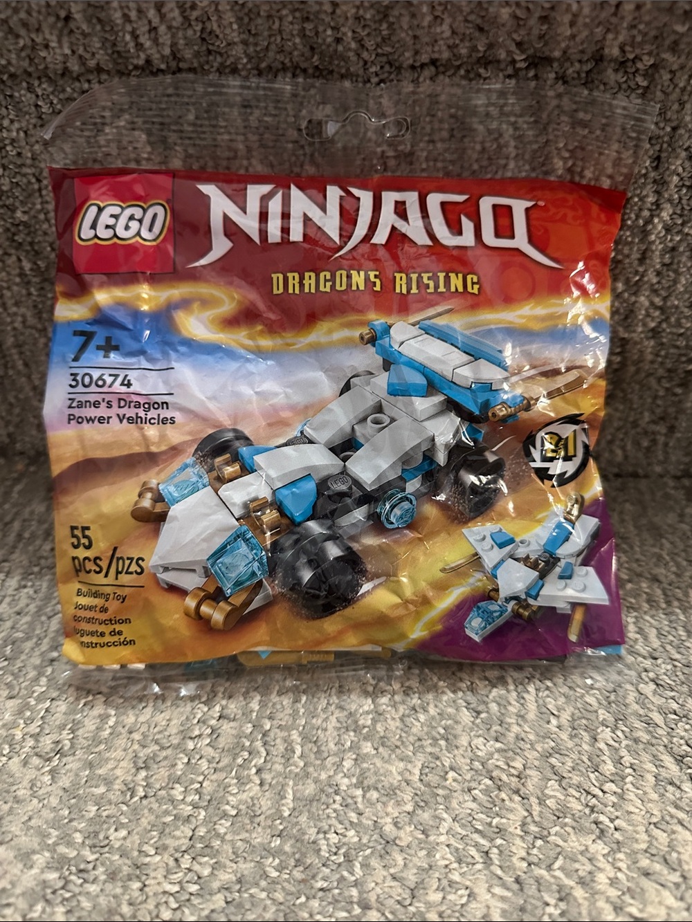 unopened LEGO Ninjago Zane's Dragon Power Vehicles (30674)